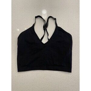 Yitty Plunge Bralette Womens Size M/L Black Nearly Naked Shaping Stretch